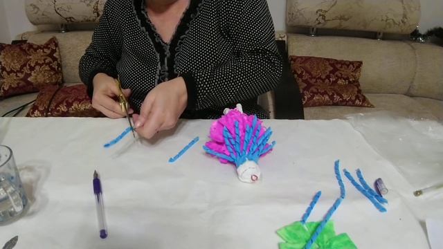 Ватная игрушка Мальвина. Мастер класс. Часть 3.Волосы. смотреть онлайн