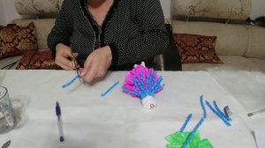 Ватная игрушка Мальвина. Мастер класс. Часть 3.Волосы.