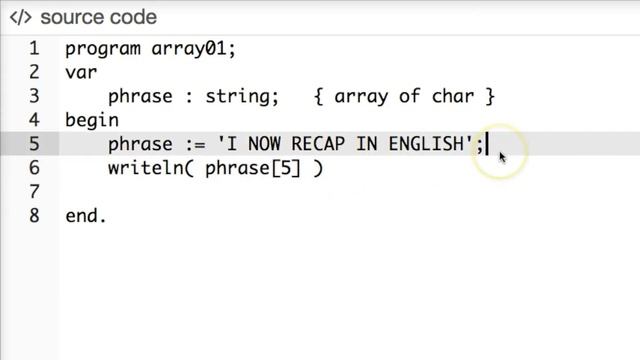 10.1b String = Array of char смотреть онлайн