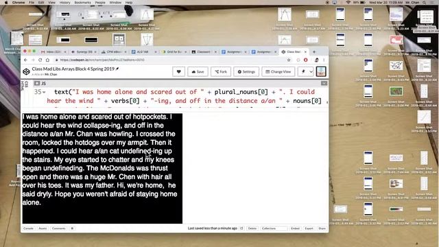Block 4 Mad Lib for Array Intro смотреть онлайн