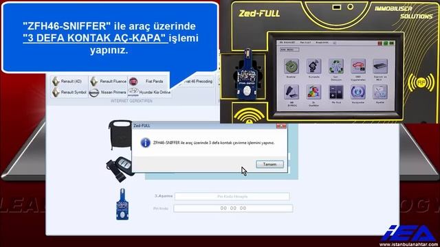 ZFH-46 SNIFFER ile Hyundai-Kia PİN KODU HESAPLAMA смотреть онлайн