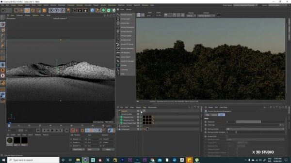 how to make a forest in Cinema 4D/Cinema 4D + Forester + Arnold scatter +  Arnold Render Tutorial