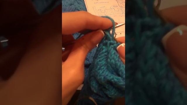 Вязание косы с накидами смотреть онлайн