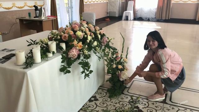 Оформление свадебного торжества, выездная, зал. 2019г. Декор-студия "Confetti" смотреть онлайн