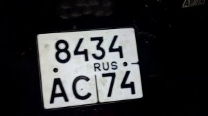 Установка рамки под госномер на мото.