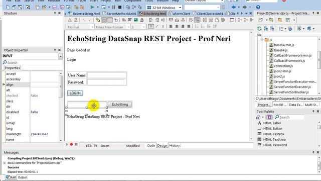 aula 6660 datasnap RESTfull Actions criando Template HTML PageProducer REST Servidor DataSnap смотреть онлайн