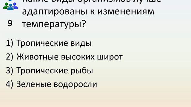 Б9 51 Интенсивность действия факторов среды
