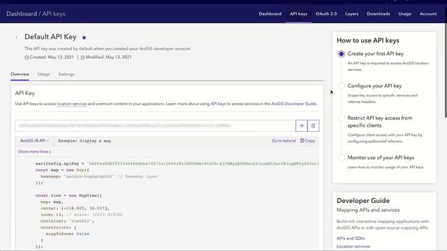 Get an API key to access ArcGIS location services (2/3) ? смотреть онлайн