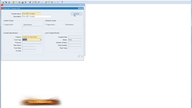 INV ABC Compile, Oracle Applications Training смотреть онлайн