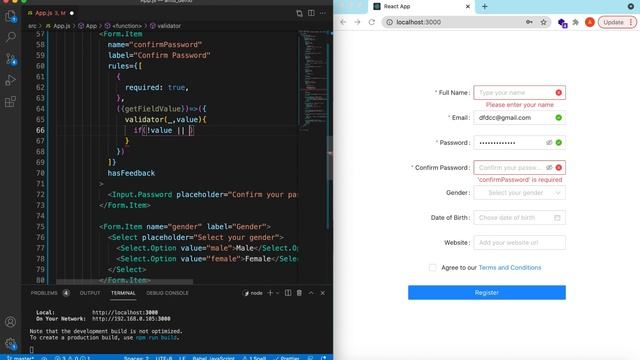 How to Create and Validate Ant Design Forms | Antd Form Validation | React Js смотреть онлайн