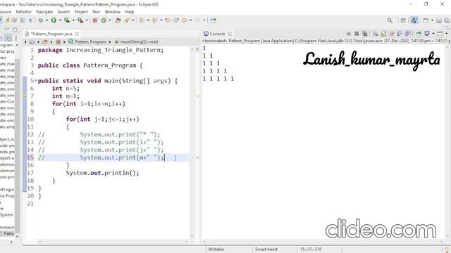 Increasing triangle Pattern in java . #ncreasing_Triangle #Pyramid_Pattern #Java_Pattern #Triangle_ смотреть онлайн