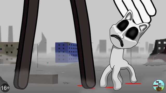 WHITE CARTOON CAT VS CARTOON CAT! (Cartoon Animation)