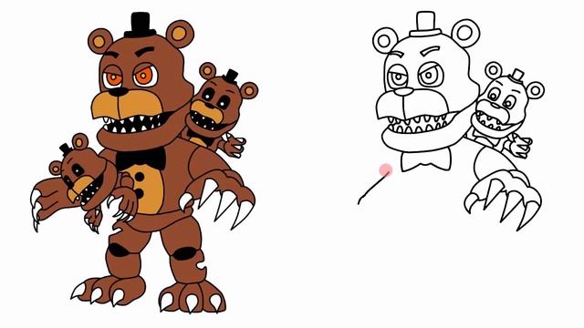 How to draw Adventure Nightmare Freddy FNaF World FNaF4 Animatronics смотреть онлайн