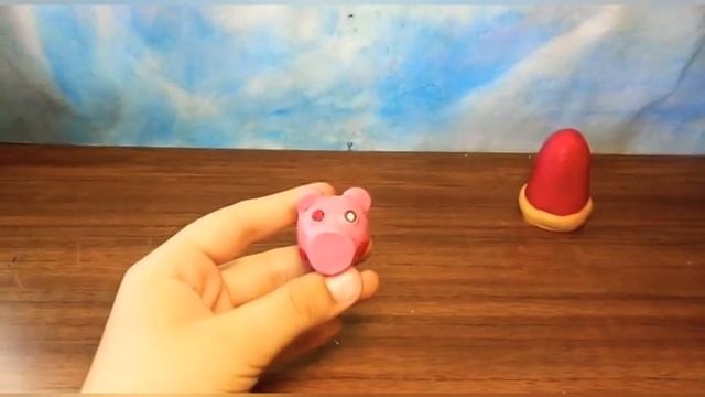 Лепим свинку Пигги из игры роблокс.