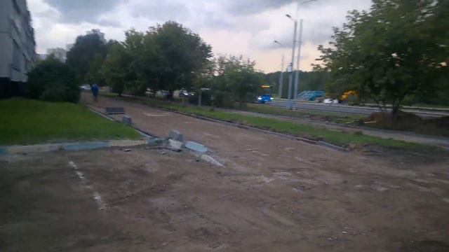 Москва. Благоустройство и бордюризация Жулебино. смотреть онлайн