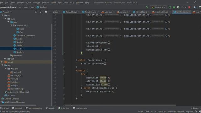 assignment 4 library – Servlet4 java IntelliJ IDEA 2021 07 17 01 54 38 смотреть онлайн
