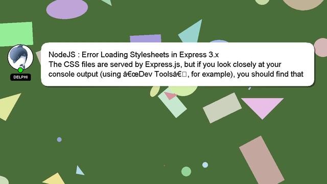 NodeJS : Error Loading Stylesheets in Express 3.x смотреть онлайн