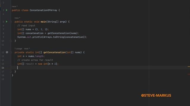Concatenation of Array (LeetCode #1929 problem) - Java solution guide step by step смотреть онлайн