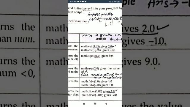 Ch-1(Python Revision Tour); Math Module in Python;(explaining various functions);1 8 5(part- a) смотреть онлайн