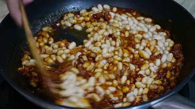 Самый быстрый рецепт пасты! Паста с фасолью по венгерски.