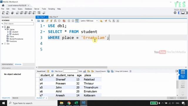 16. Where clause SQL MySQL Malayalam Tutorial смотреть онлайн