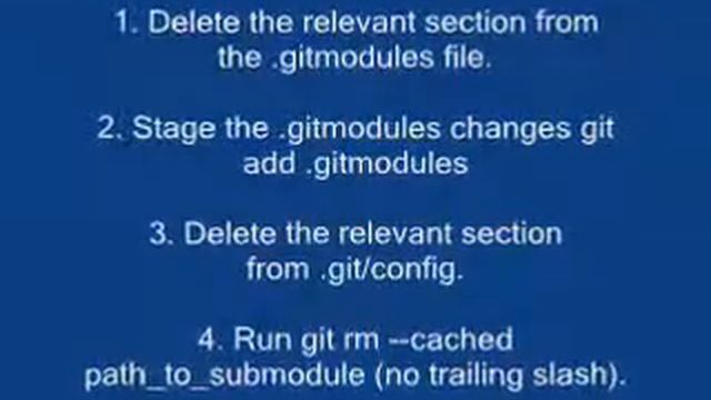 How do I remove a Git submodule? смотреть онлайн
