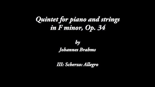 Brahms Piano Quintet