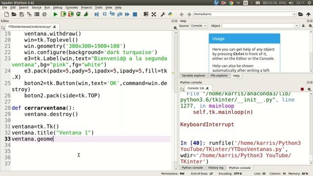 TkInter para Python: ¿Cómo activar una segunda ventana, con un botón y una condición? (Básico) смотреть онлайн