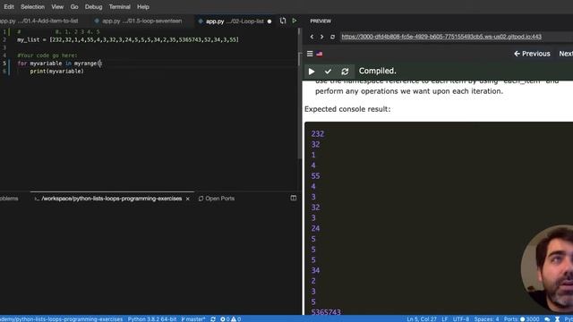 02 How to loop a list in python - Python List Exercises Tutorial Interactive смотреть онлайн
