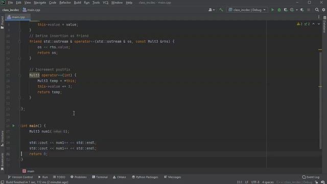 Creating increment and decrement operators for classes in C++ смотреть онлайн