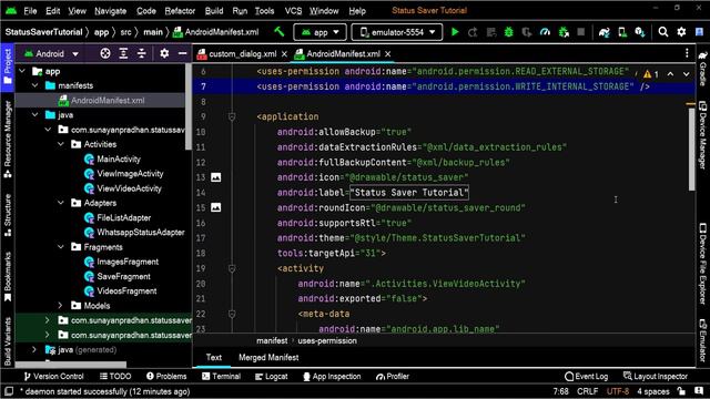 How To Create WhatsApp Status Saver App in Android Studio Tutorial || Ads Integration || Part-4 смотреть онлайн
