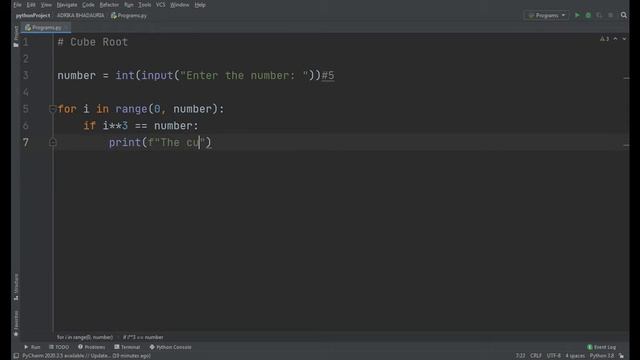 PYTHON: FIND CUBE ROOT смотреть онлайн