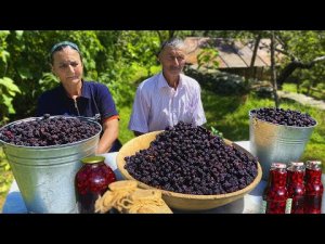 Сбор Дикой Ежевики в Горах и Приготовление Ежевичного Пирога и Варенья в Деревне