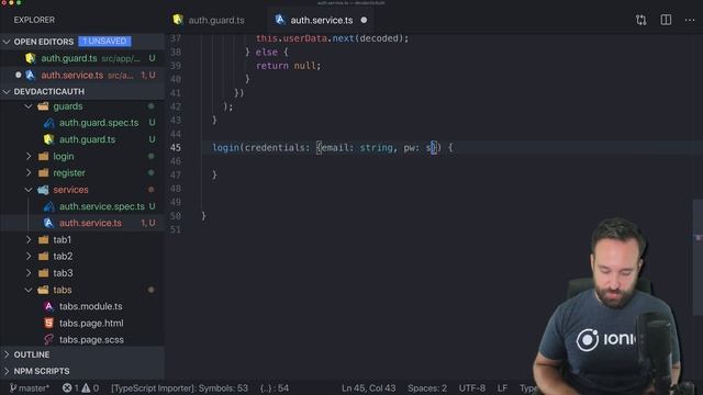 Building an Ionic 4 JWT Login with Tab Bar & Angular Routing смотреть онлайн