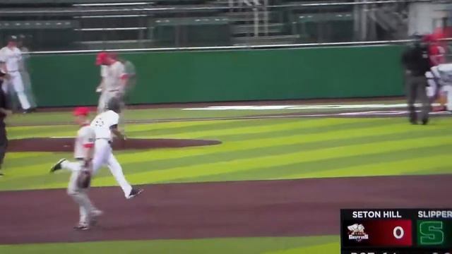 Slippery Rock(PA)'s Abraham Mow hits home run vs. Seton Hill(PA) смотреть онлайн