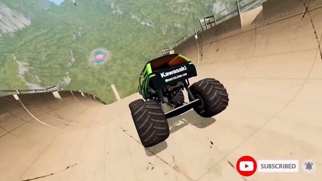 Zombie Monster Truck vs Big GTA5 Mega Ramps | Monster Truck High Jumps | Monster Jam Race смотреть онлайн