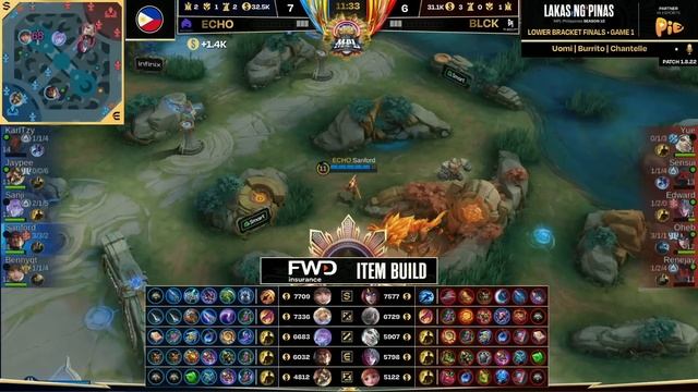 MPL PH S12 - LOWER BRACKET FINALS - ECHO vs BLCK - GAME 1 смотреть онлайн