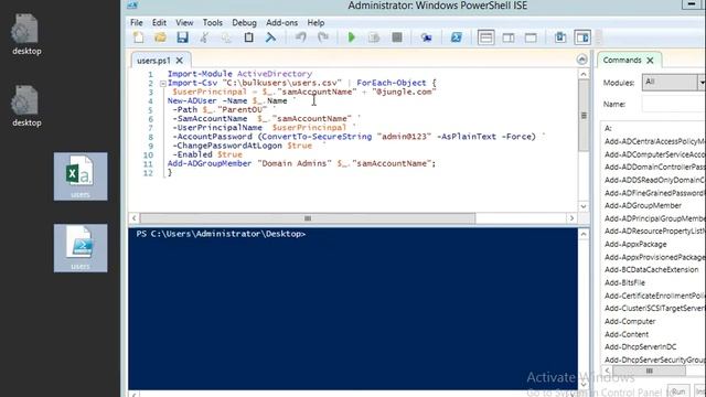 Bulk users creation via scripts with .csv on Powershell in Hindi смотреть онлайн