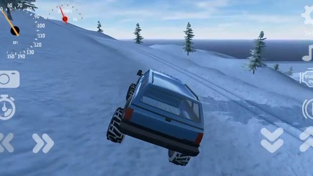 Игра на андройд. Вождение внедорожника зимой -4x4Off-Road Winter Edition-Android Gameplay HD смотреть онлайн