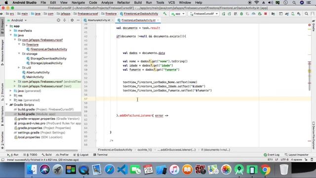 Firestore com Kotlin - Parte 2 - Ler Dados OnSucessListener e Id смотреть онлайн