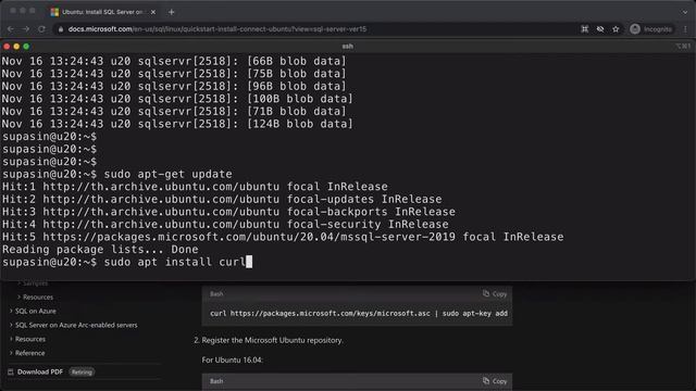 Install SQL Server 2019 on Ubuntu 20.04 смотреть онлайн