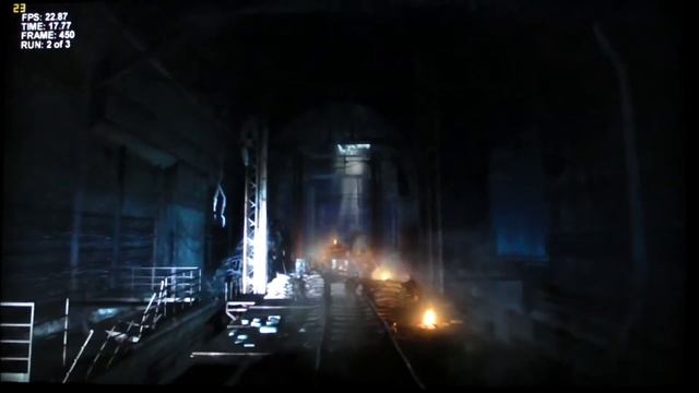 METRO 2033 BENCHMARK DX10 MEDIUM 1920x1080 ATI 4850 @750MHz E6600 @3.0GHz смотреть онлайн
