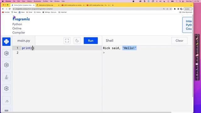 Python 1 Getting Started and printing strings смотреть онлайн