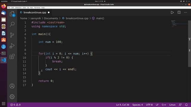 C++ Tutorial for Beginners Ep#15 - Break, Continue, and Goto - SavvyNik смотреть онлайн