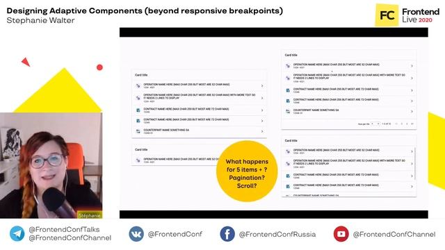 Designing Adaptive Components (beyond responsive breakpoints) / Stephanie Walter смотреть онлайн