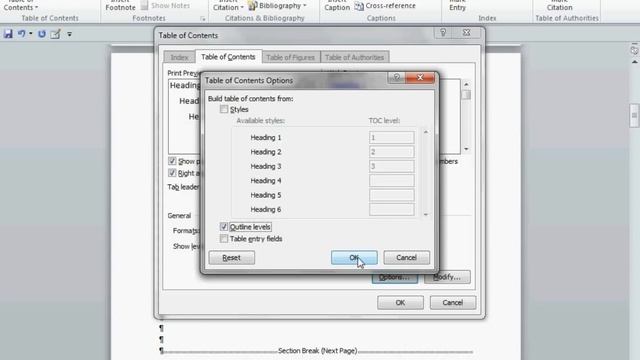 How to Set Up, INSERT and FORMAT a Table of Contents using Word 2010 thru 2019 смотреть онлайн