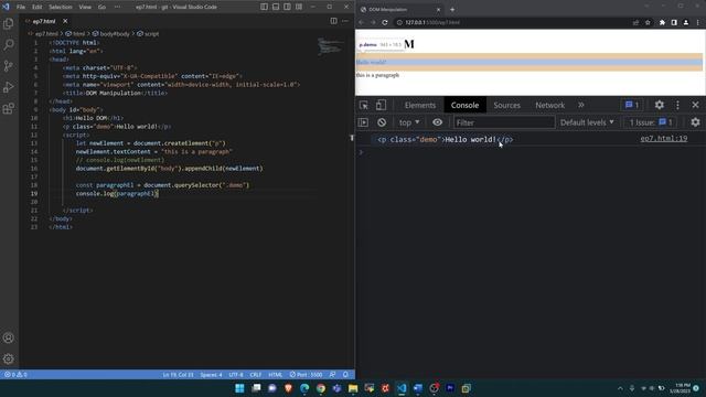 Ep7 - Mastering Element Creation, Access, and Event Listeners: JavaScript Fundamentals смотреть онлайн