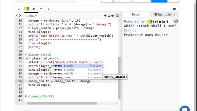 Monster Battle 4 (Python) - Player Attack смотреть онлайн