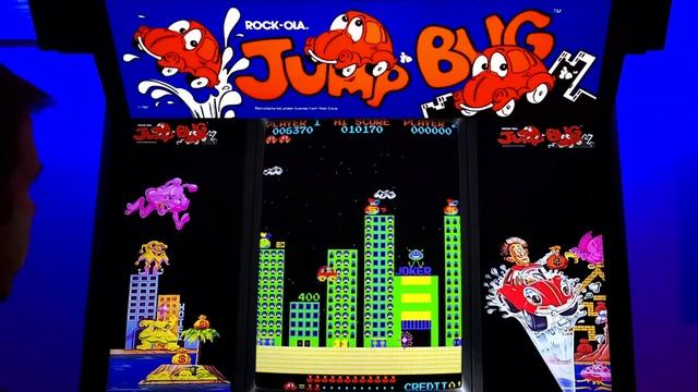 Jump Bug Arcade Cabinet MAME Gameplay w/ Hypermarquee смотреть онлайн