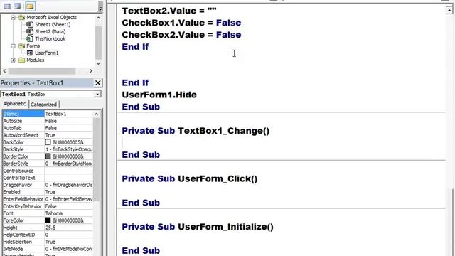 Excel VBA User Form смотреть онлайн